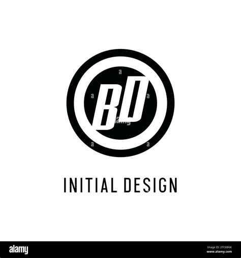 Initial Bd Logo Concentric Circle Line Clean And Simple Monogram Logo