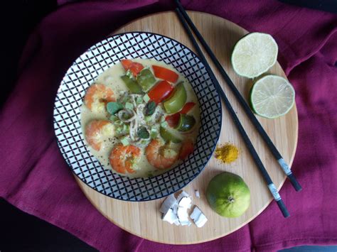 Soupe thaï aux crevettes et lait de coco Toque de Choc