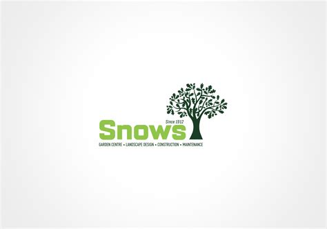 Bold Modern Landscape Gardening Logo Design For Snows Garden Center