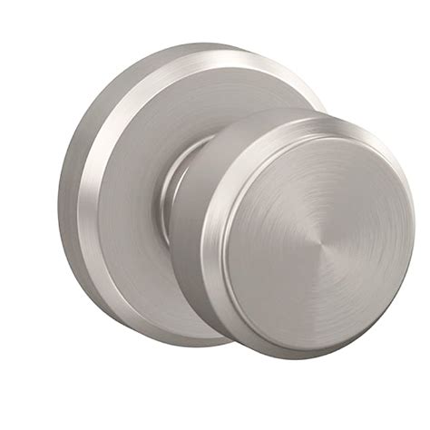 Schlage Bowery Dummy Knob With Greyson Trim Satin Nickel