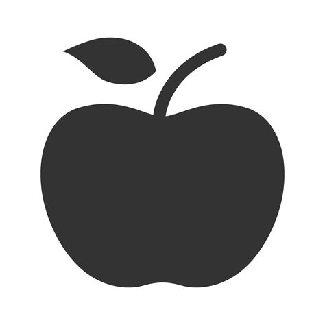 Black and white icon apple 14031516 Vector Art at Vecteezy