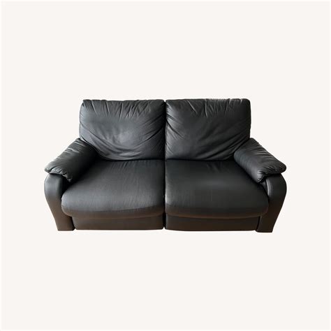 Ikea Tomback Black Leather Sofa Aptdeco