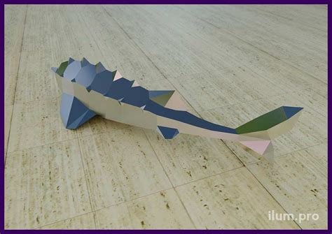 Полигональная рыба из металла | ilum.pro