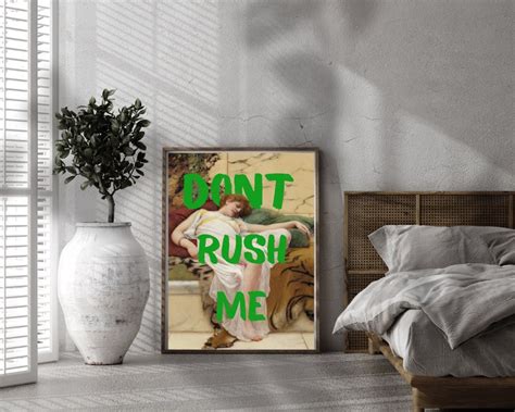 Altered Art Print Dont Rush Me Trendy Bubblegum Portrait Digital