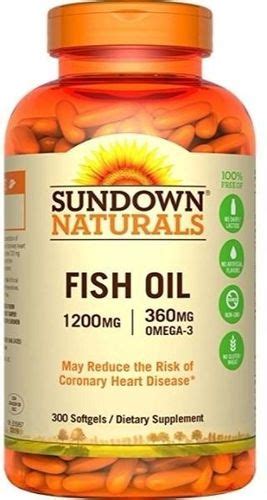 سعر ومواصفات Sundown Naturals Fish Oil 1200 mg 300 Softgels من