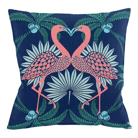 Flamingo Sapphire Cushion 45x45cm Hupper