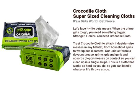 Crocodile Cloth All Purpose 80 Biodegradable 10 X 15