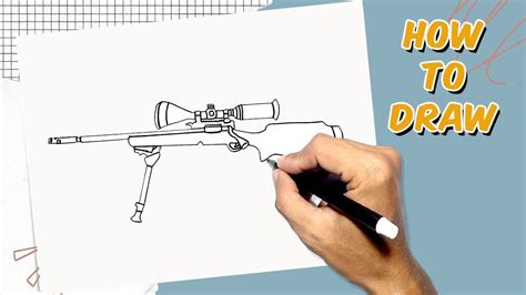 How To Draw Sniper Rifle How To Draw Weapons Youtube