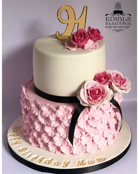 91st Birthdaycake Birthday Cake Pretty Pink Roses Sugarart