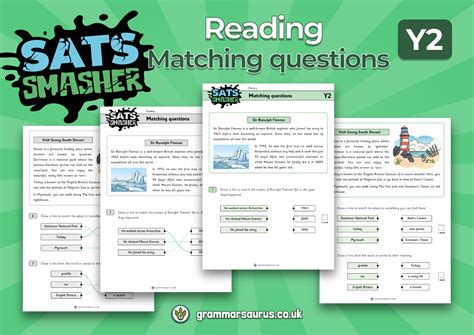 Y2 SATs Smasher Reading Matching Questions Grammarsaurus