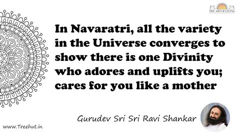 In Navaratri All The Variety In The Universe Converges To Quote By