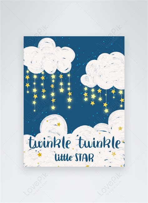 Cute style little star card template image_picture free download ...