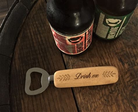 Personalised Bottle Opener Engraved Wooden Bottle Opener Etsy