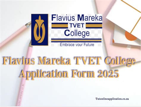 Flavius Mareka Tvet College Application Form Tut Online