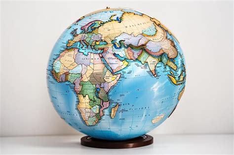 Premium Photo | Globe with map of many continent and countries isolated ...