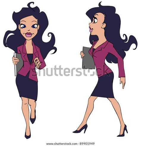 Cartoon Business Woman Stock Vector Royalty Free 89901949 Shutterstock