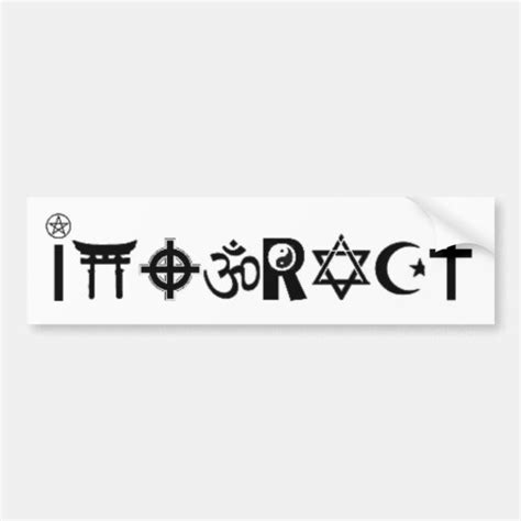 Religious Symbol Interact Bumper Sticker Zazzle