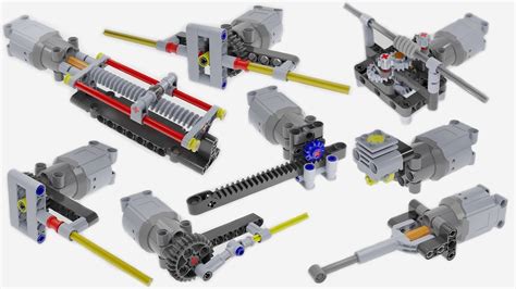 Converting Rotational Motion to Linear Motion Mechanism 3D Lego Technic ...