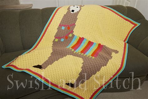 No Prob Llama C C Crochet Afghan Pattern Swish And Stitch