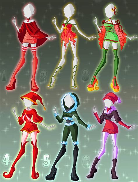 Closed Winx Club Winter Outfits Adoptables By Uselessfeles On