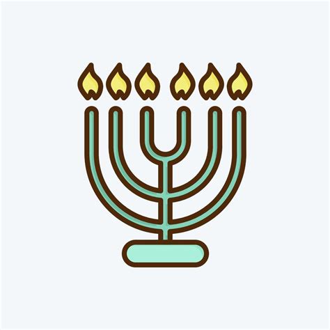 Icon Menorah Suitable For House Symbol Flat Style Simple Design