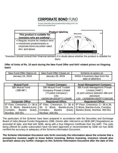 Corporate Bond Examples Format Pdf