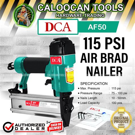 DCA AF 50 8mm 5 7bar Air Brad Nailer CALOOCAN TOOLS Shopee Philippines