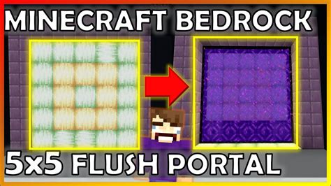 X Hidden Flush Seamless Portal Minecraft Console Tutorial Minecraft