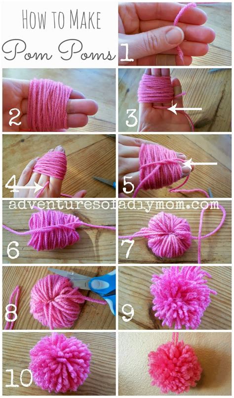 pom poms  yarn adventures   diy mom