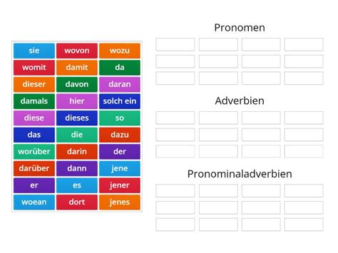 Verweiswörter Group sort