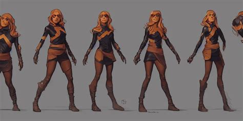 Ms Marvel Character Sheet Concept Design Contrast Stable Diffusion