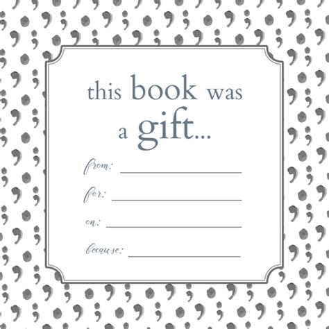 Printable Bookplates For Donated Books Book Gifts Library Inside