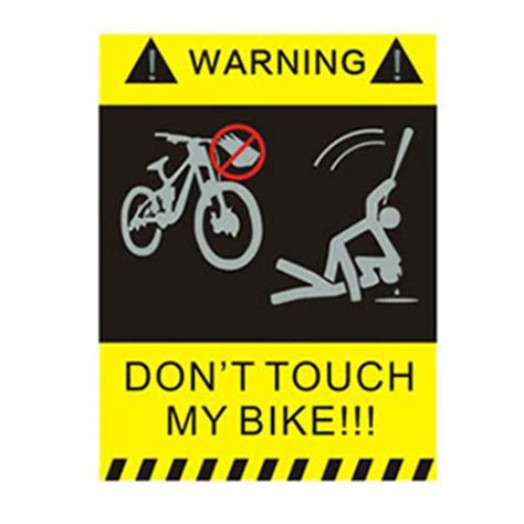 10Pcs Warning Decals Stickers Signs For Bicycle Bike Security Cycling Outdoor Stickers M25-in ...