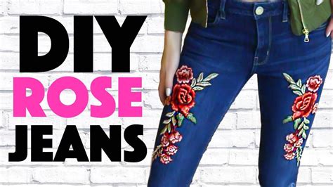 Diy Embroidered Jeans Youtube