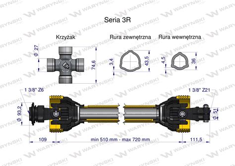 Wa Przegubowo Teleskopowy Mm Nm Wid Ak Z Skr Cany Na Rub