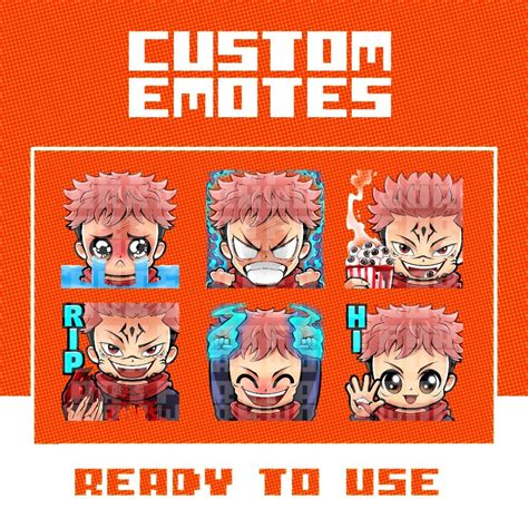 Jjk Anime Emotes Chibi Emotes For Twitch And Kick Emotes Etsy