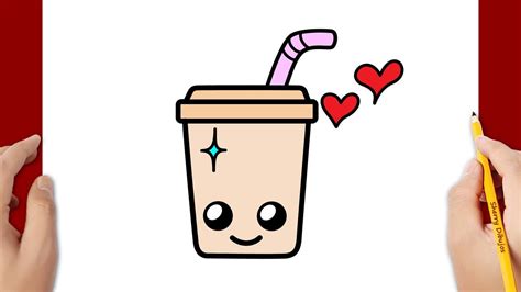 C Mo Dibujar Un Vaso De Bebida Kawaii Youtube