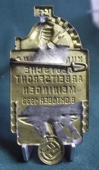 Crow Valley Militaria 1933 NSBO Meiningen Event Badge Tinnie