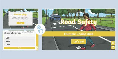 Road Safety Interactive Multiple Choice Quiz Twinkl