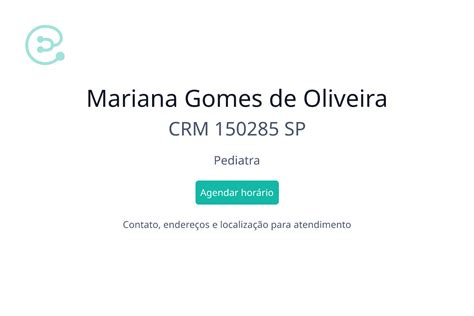 Mariana Gomes De Oliveira Pediatra Em Salto SP