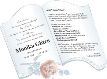 Traueranzeigen Von Monika Glitza Trauer Nordkurier