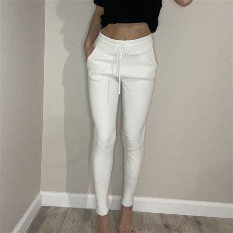 Zara Women S White Joggers Tracksuits Depop