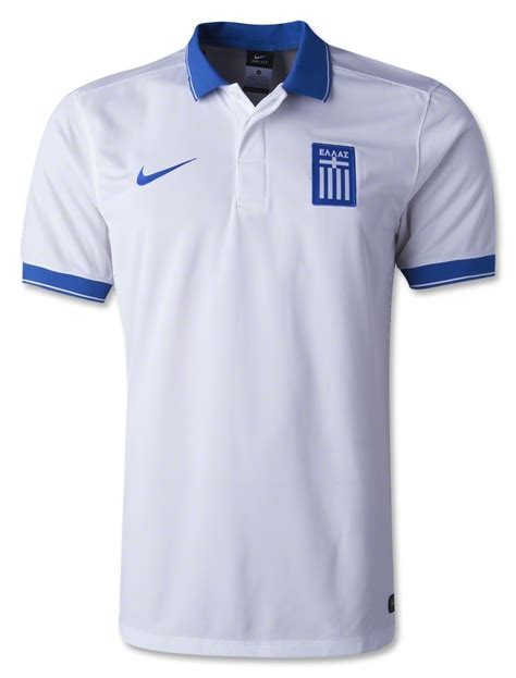 Greece Mens Authentic Nike White 1415 Stadium Small Soccer Jersey