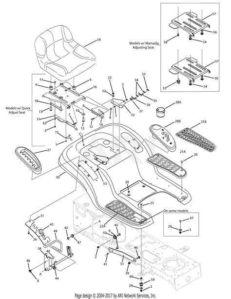 Troy Bilt 13av60kg011 Bronco 2008 Parts Diagram For Fender Deck Lift