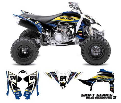 Graphics Kit For Yamaha Atv Shift Yellow Omxgraphics