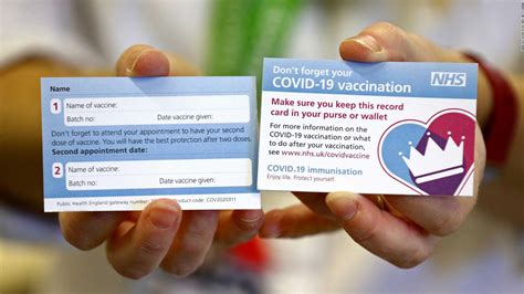 UK Covid 19 Vaccination Cards Will Remind People To Get A Second Dose CNN