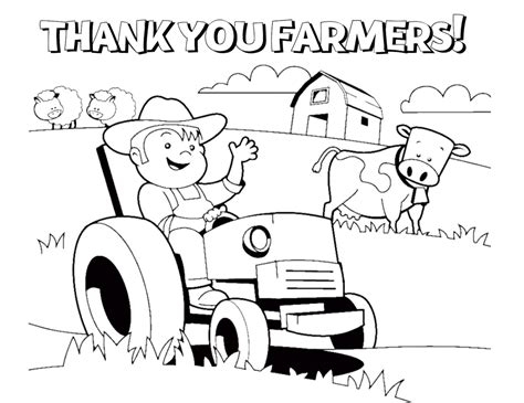 Farmers Appreciation Coloring Card Download Printable Pdf Templateroller