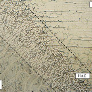 Heat affected zone microstructure, 316L steel side | Download Scientific Diagram