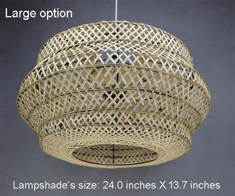 Natural Bamboo Lampshade Fixture Bamboo Lighting Pendant Etsy