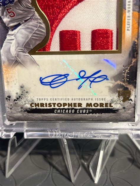 2023 Topps Inception Orange Christopher Morel Auto Jumbo Patch Rpa 25